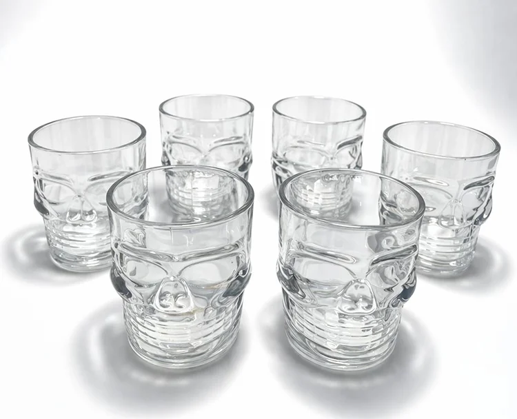 6'Lı Kurukafa Cam Shot Bardağı Alk5117