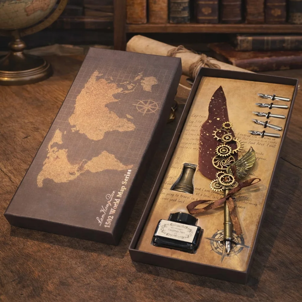 Toptan Vintage Divit Kalem Hediye Seti