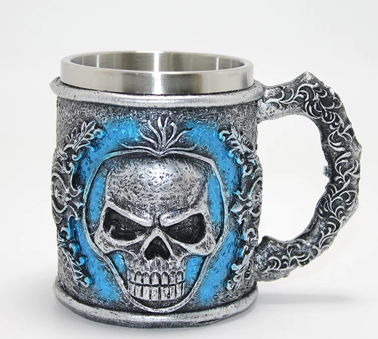 Grim Reaper Azrail Kabartmalı 3D Tasarım Çelik Kupa Bardak Alk4382