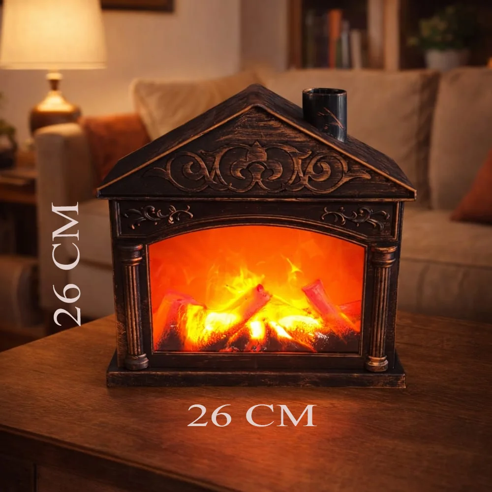 Toptan Dekoratif Led'li Ev Tasarımlı Şömine