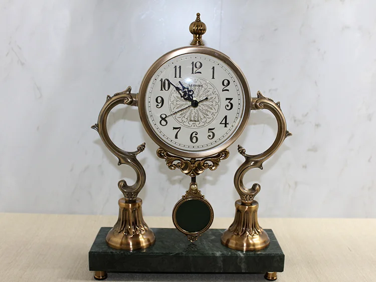 Altı Mermer Sarkaşlı Masa Üstü Saat Alk4321