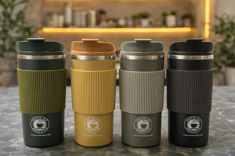 500ml Paslanmaz Çelik Termos Mug - Sızdırmaz Kapaklı Çift Katmanlı Termos ALK3133