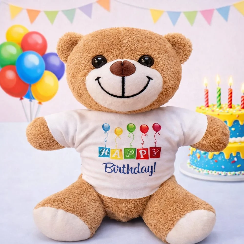 Toptan Happy Birthday Tişörtlü Ayıcık