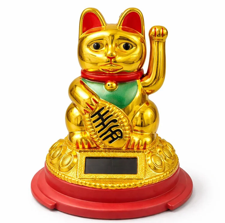 Güneş Enerjili Pati Salayan Şans Kedisi ( Maneki Neko ) Alk2931