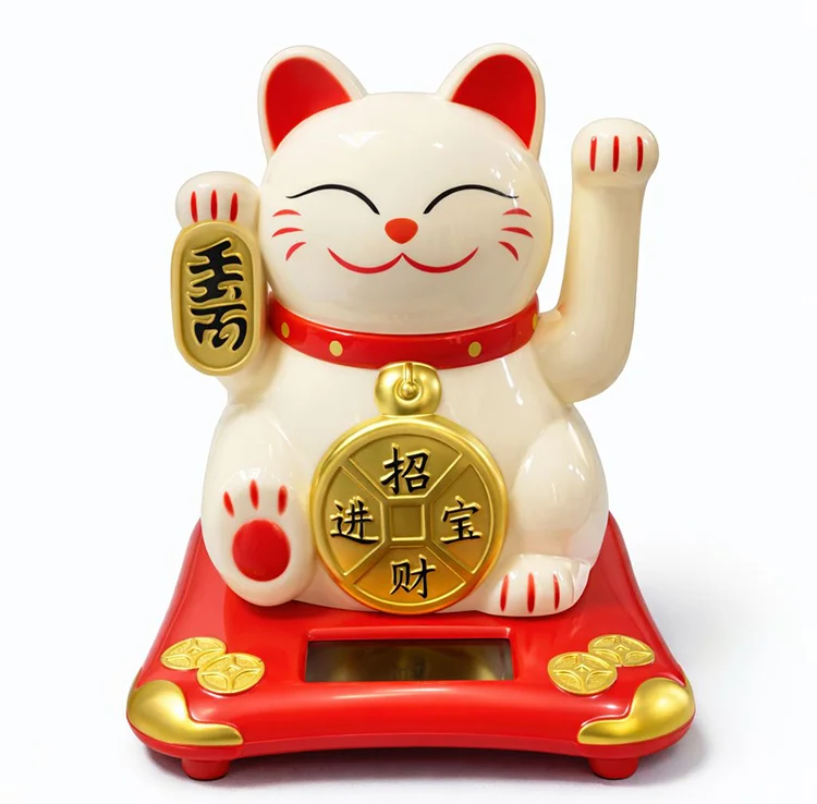 Güneş Enerjili Sallanan Şans Kedisi - Maneki Neko Alk4523
