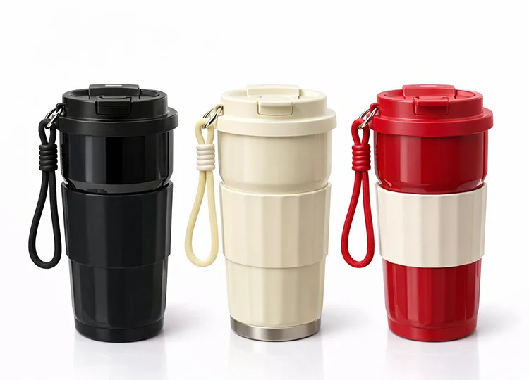 Paslanmaz Çelik Silokonlu Termos Bardak Alk4625