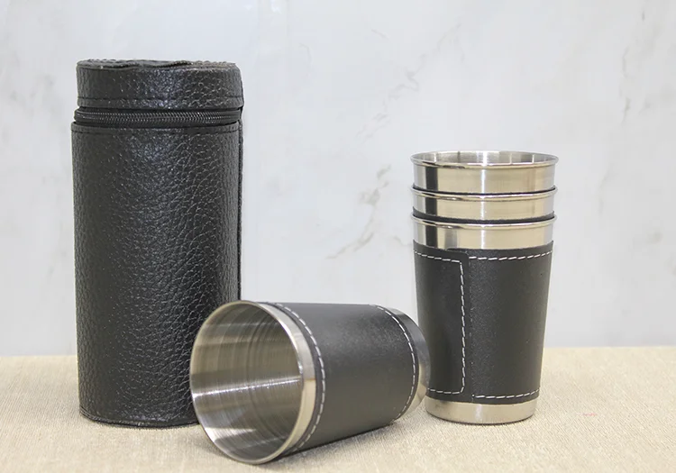 Derili Kılıflı 4'Lü Shot Bardak Alk3925