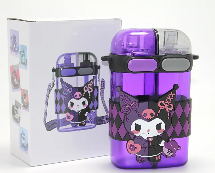 Kuromi Figürlü Çift Bölmeli Matara Suluk Alk4715