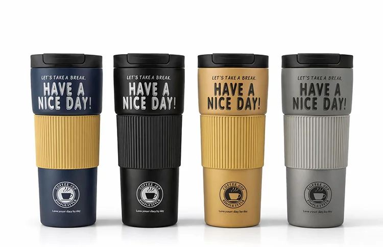 600 Ml Have A Nice Day" 600 Ml Çift Katmanlı Paslanmaz Çelik Termos Mug Alk4624