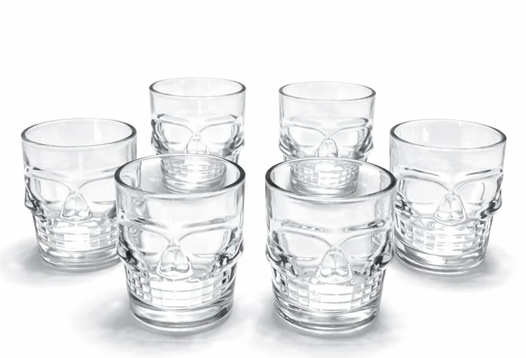 6'Lı Kurukafa Cam Shot Bardağı Alk2151