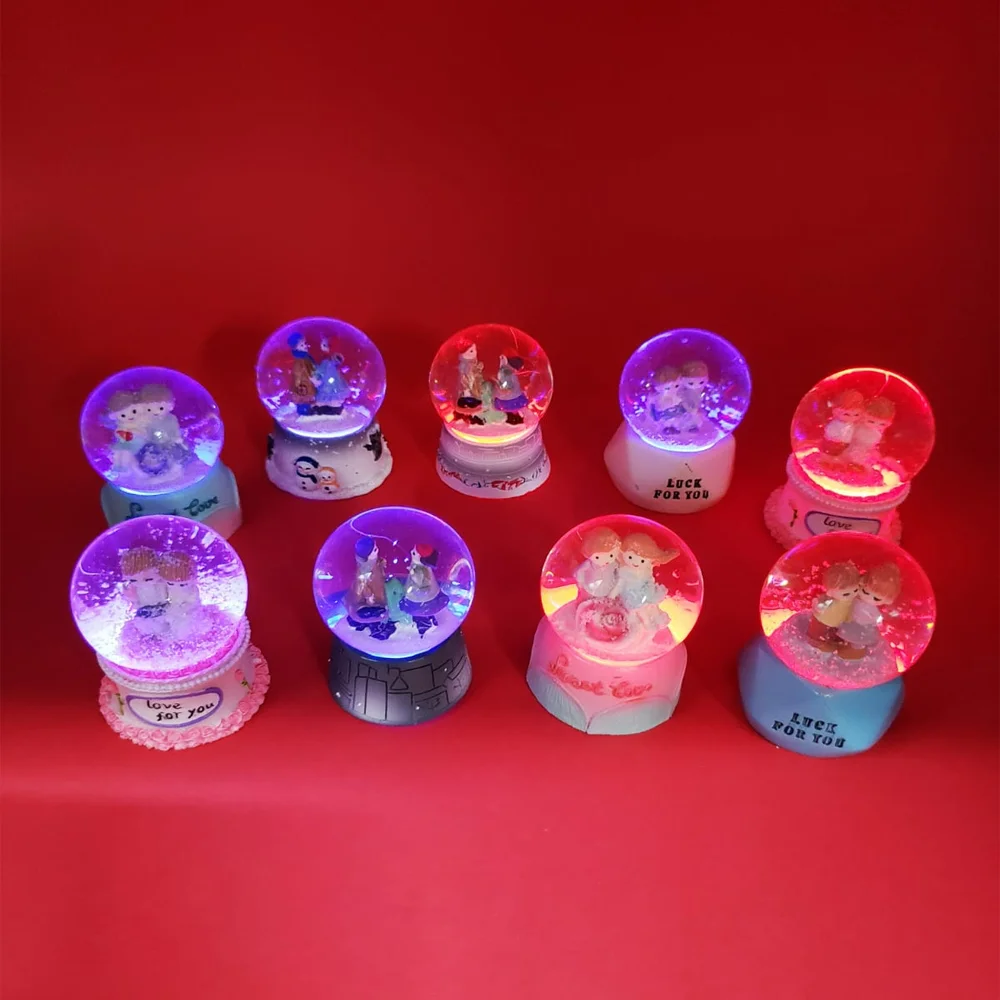 Toptan Dekoratif Mini Boy Sevgililer Kar Küresi