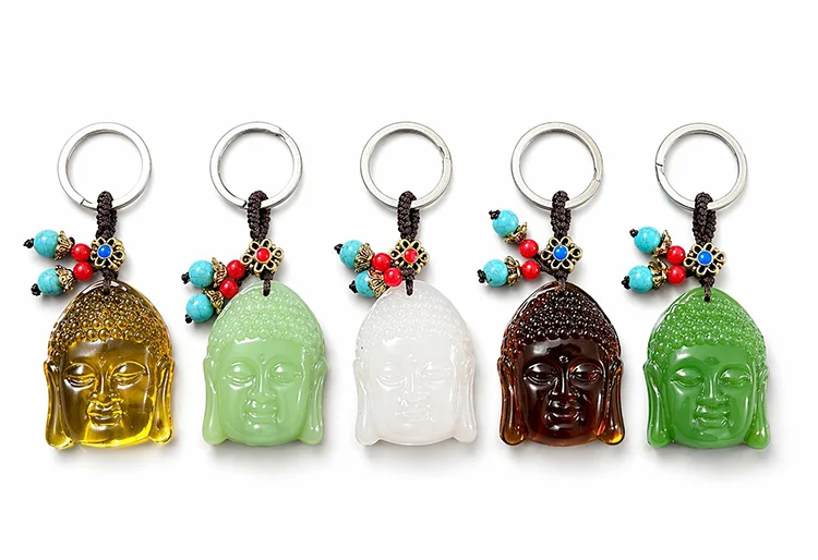 1.Kalite Lake Cam Buda Büstü Anahtarlık Alk5479