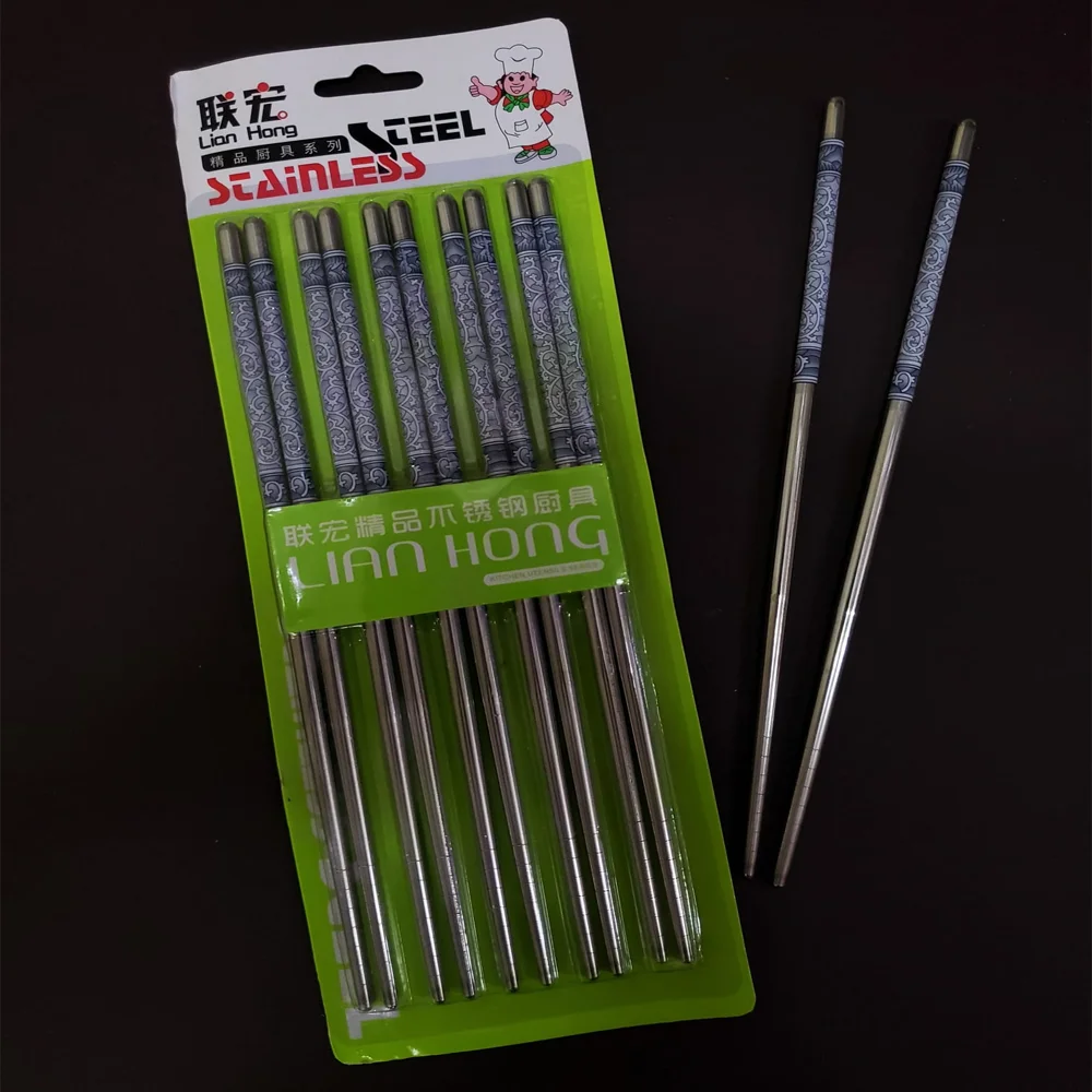 Toptan Yemek Yeme Çubukları Metal Chopsticks