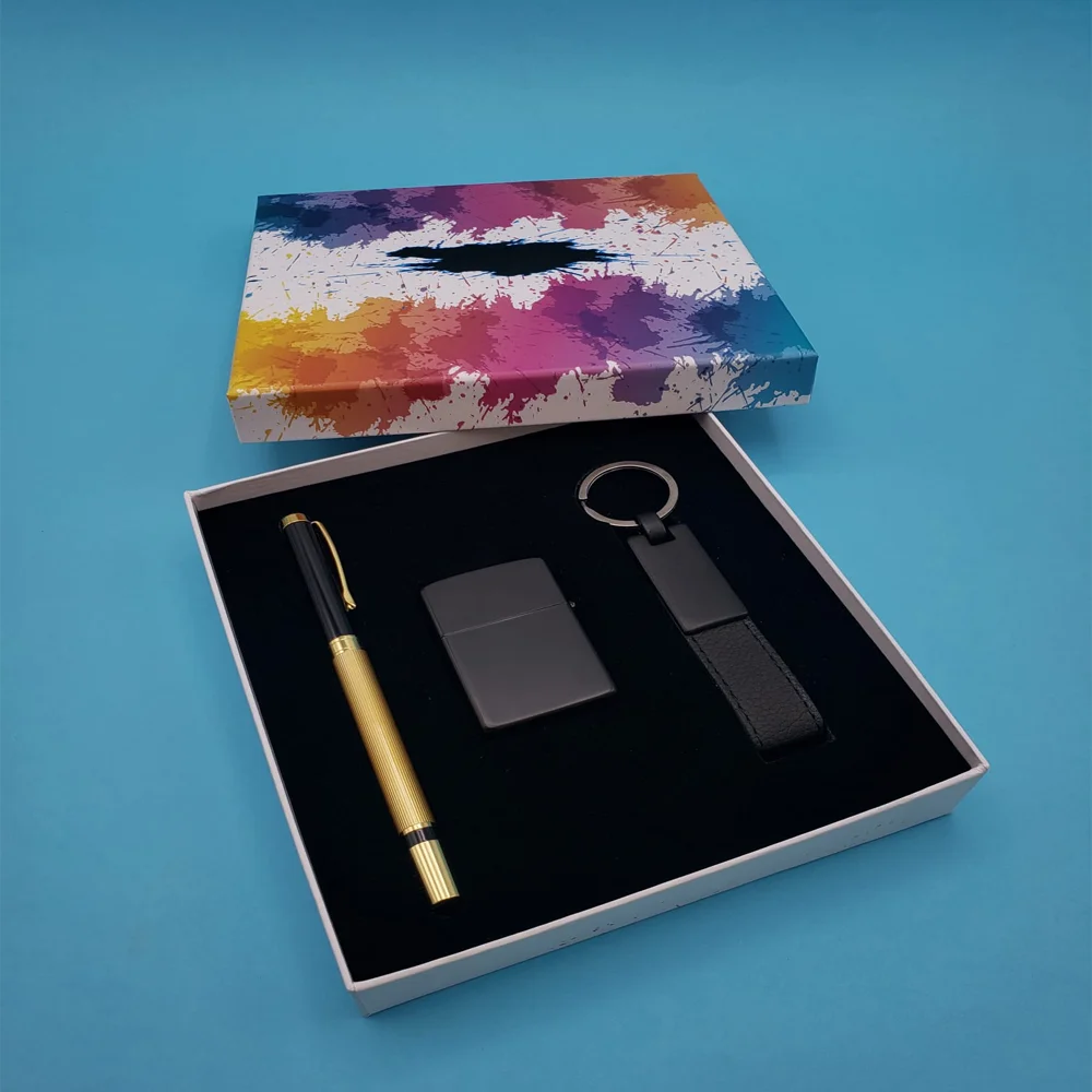 Toptan Kalem Anahtarlık Çakmak Hediye Seti