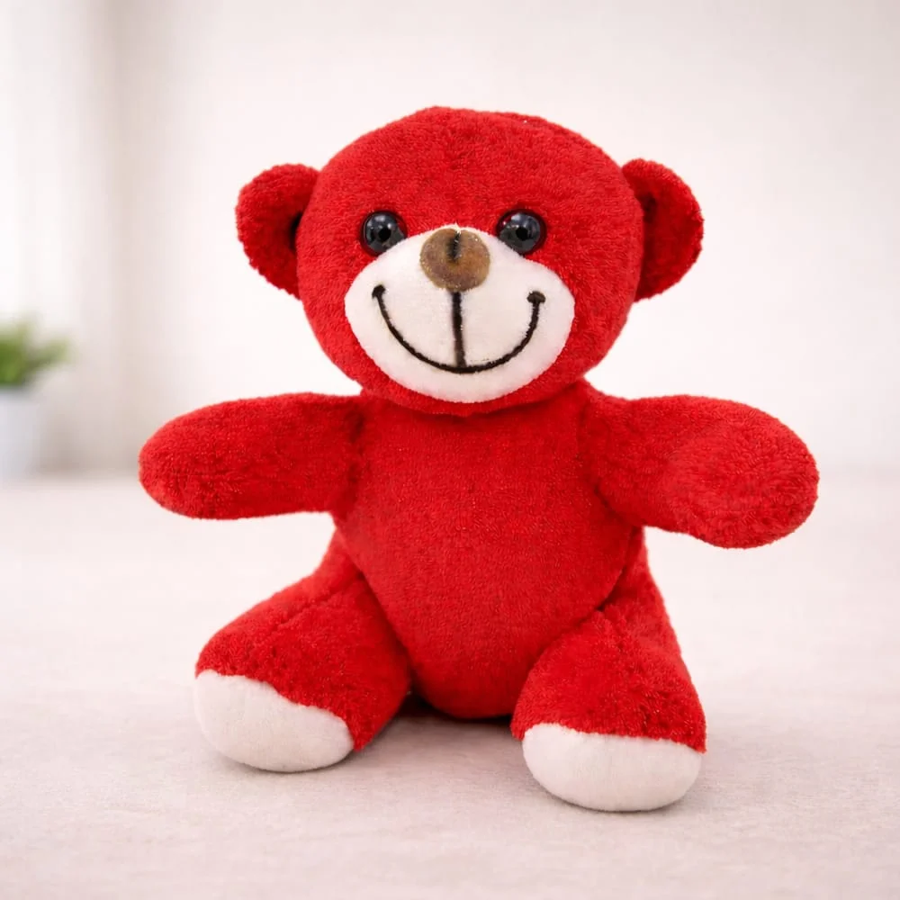 Toptan Sevimli Kırmızı Oyuncak Peluş Ayıcık