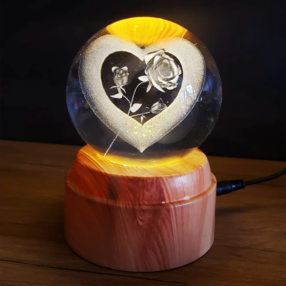 Toptan Usb'li Dönen Cam Küre