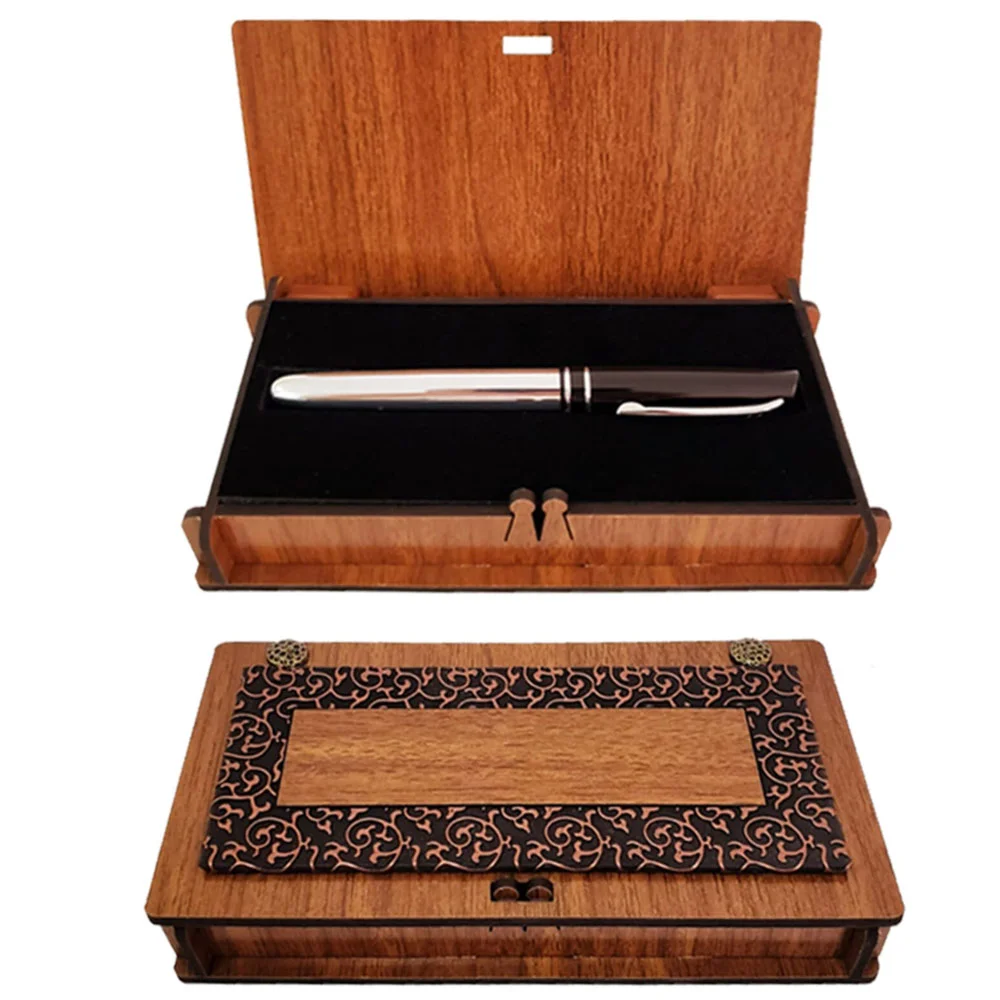 Toptan Özel Gümüş Renk Kalem Kutulu