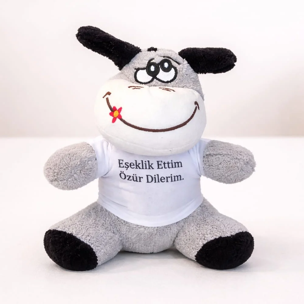 Toptan Oyuncak Peluş Eşek Eşeklik Ettim Tişörtlü
