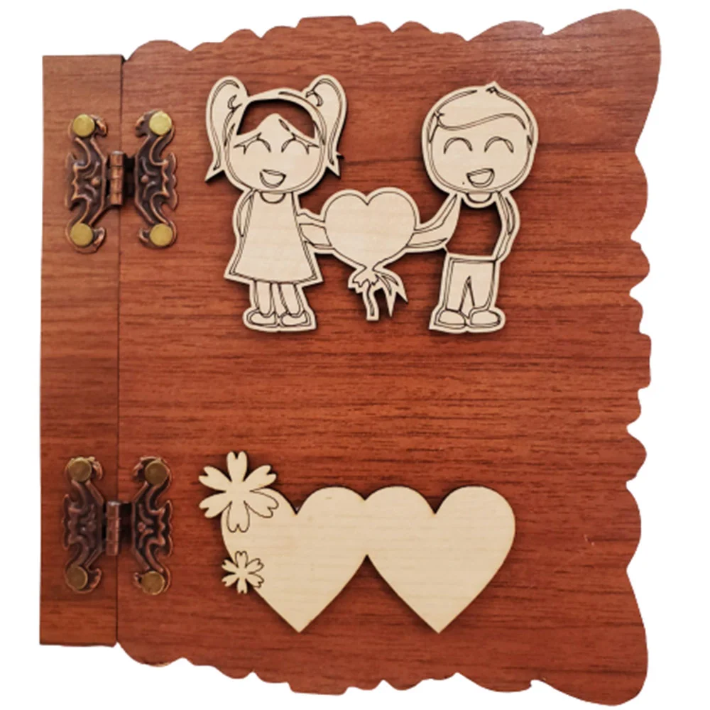 Toptan Romantik Sevgili Temalı Ahşap Defter