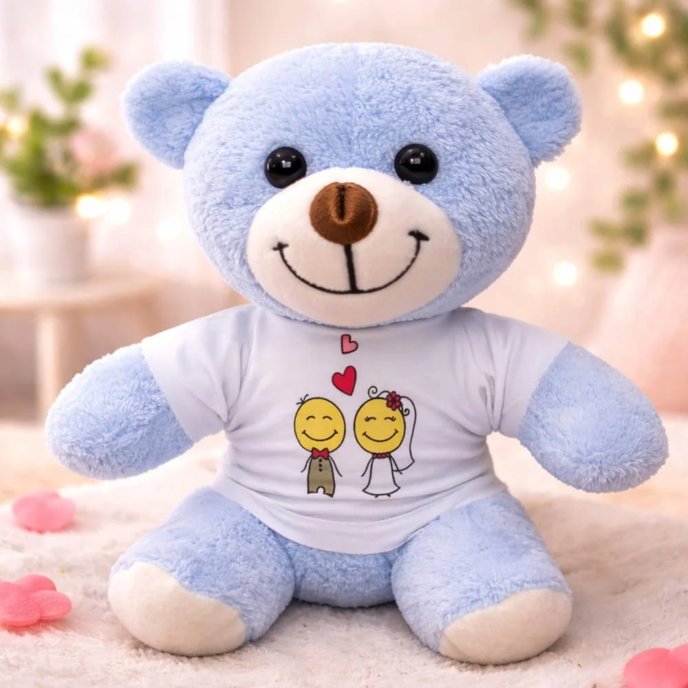 Toptan Mutlu Çift Tişörtlü Peluş Ayı