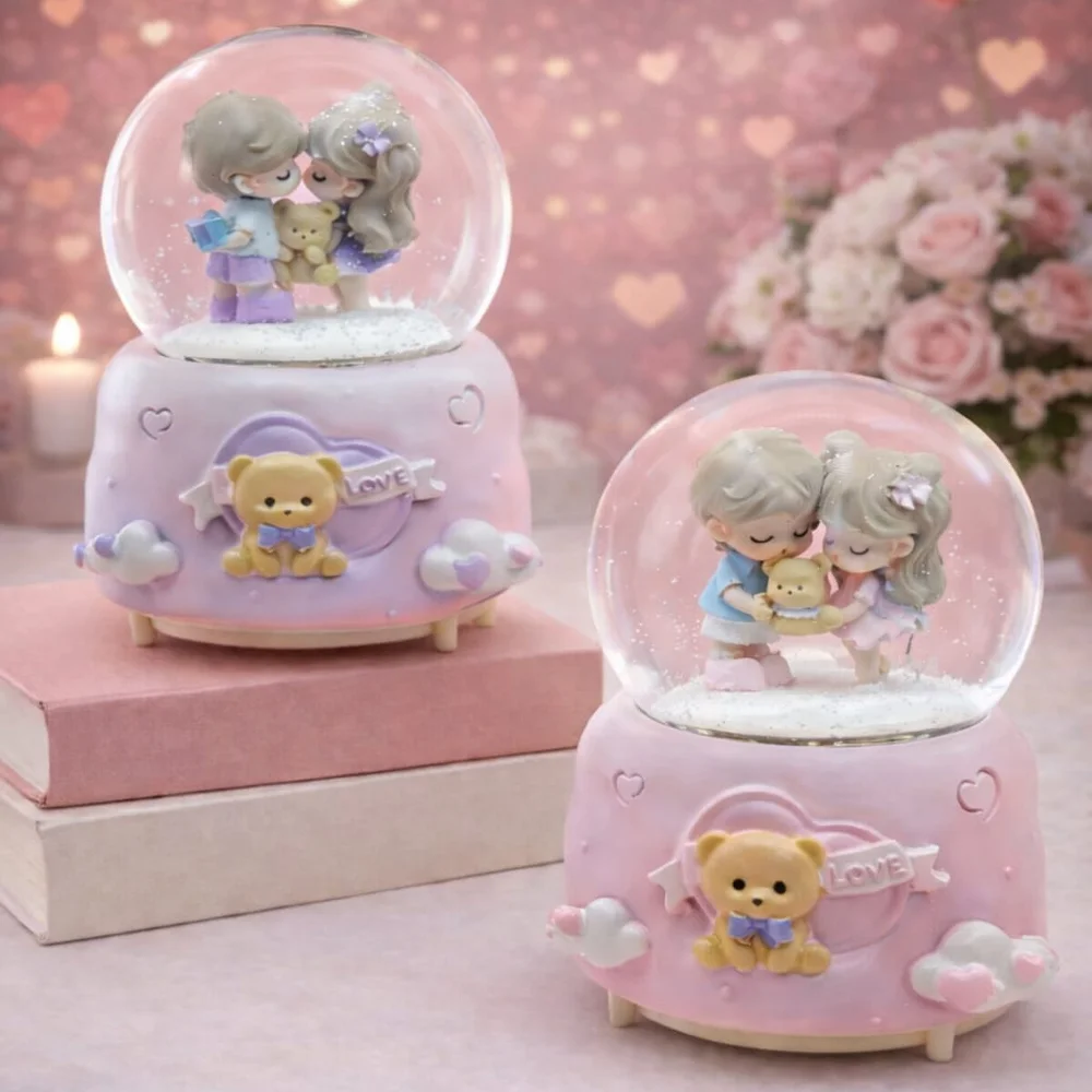 Toptan Sevimli Çift Büyük Boy Kar Küresi