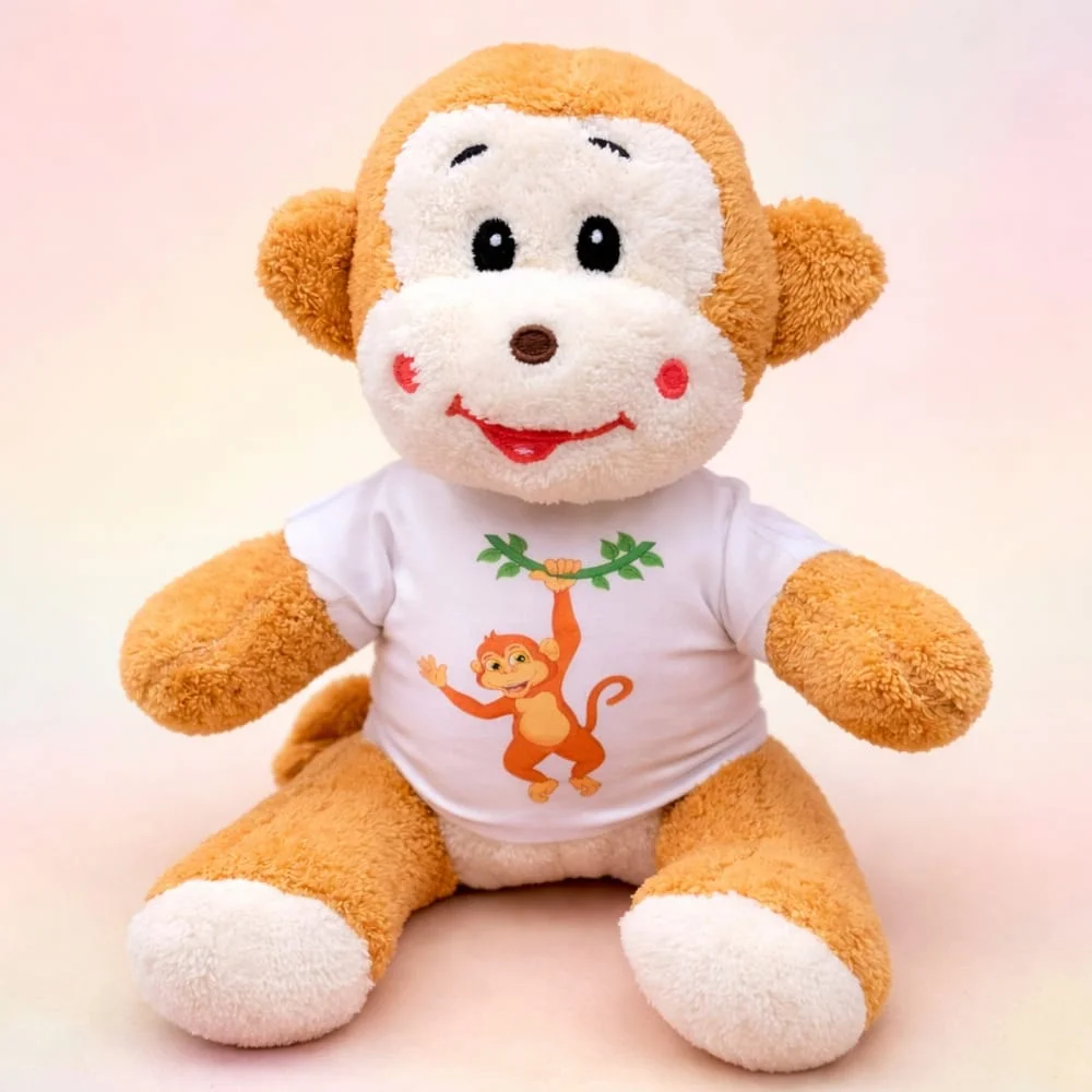 Toptan Tasarım Tişörtlü Oyuncak Maymun