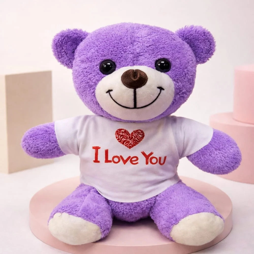 Toptan Tişörtlü Mor Ayı