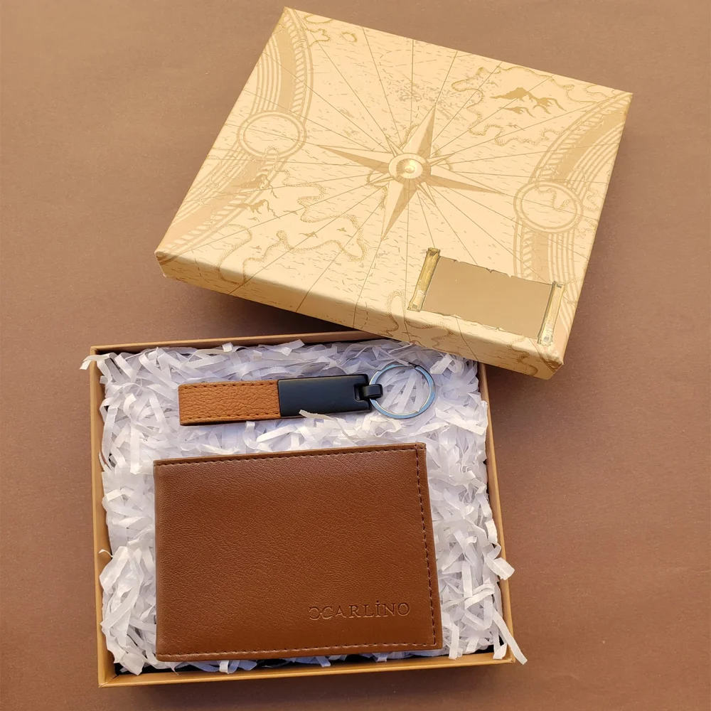 Toptan Kutulu Taba Cüzdan ve Taba Deri Anahtarlık Seti