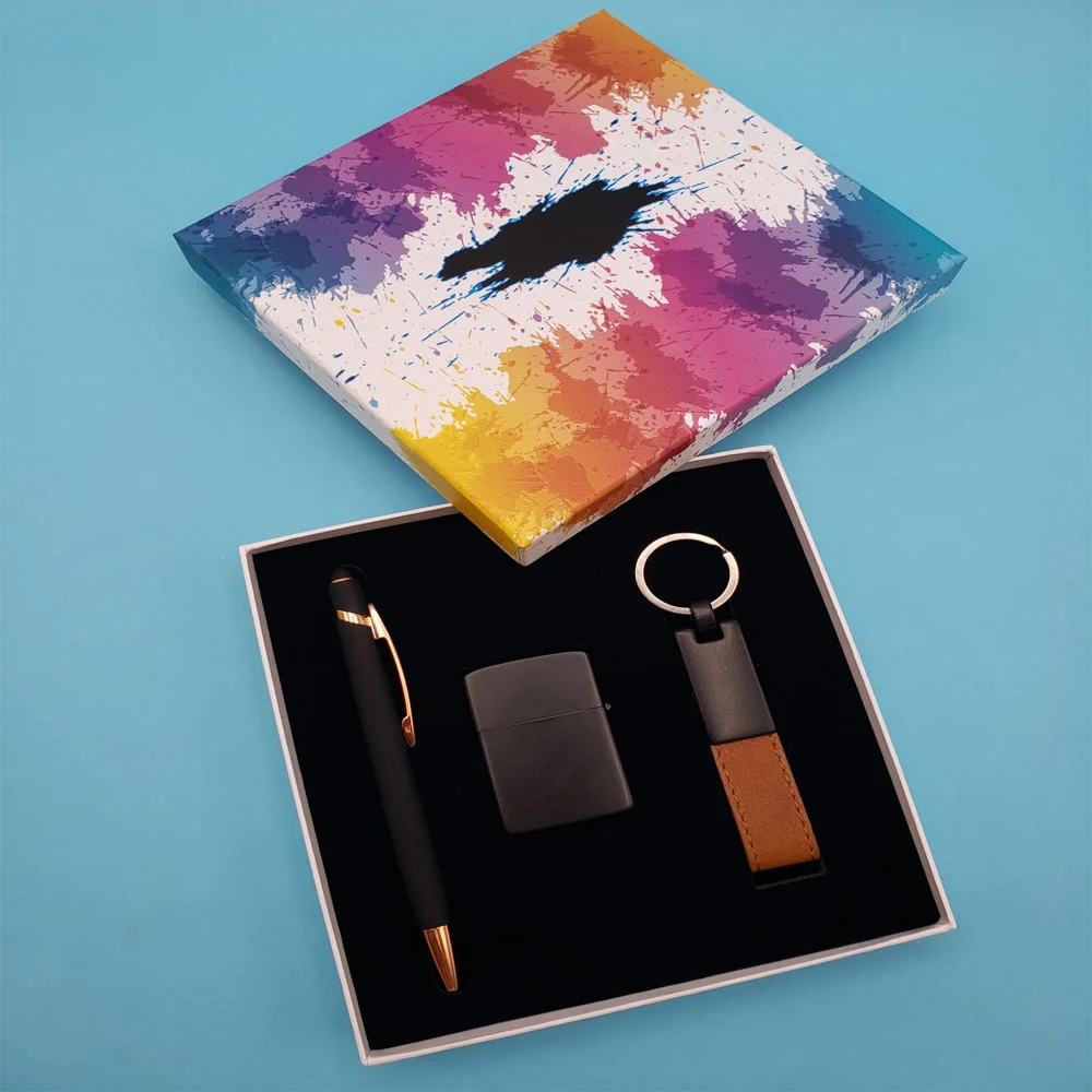 Toptan Rubber Kalem Anahtarlık Çakmak Set