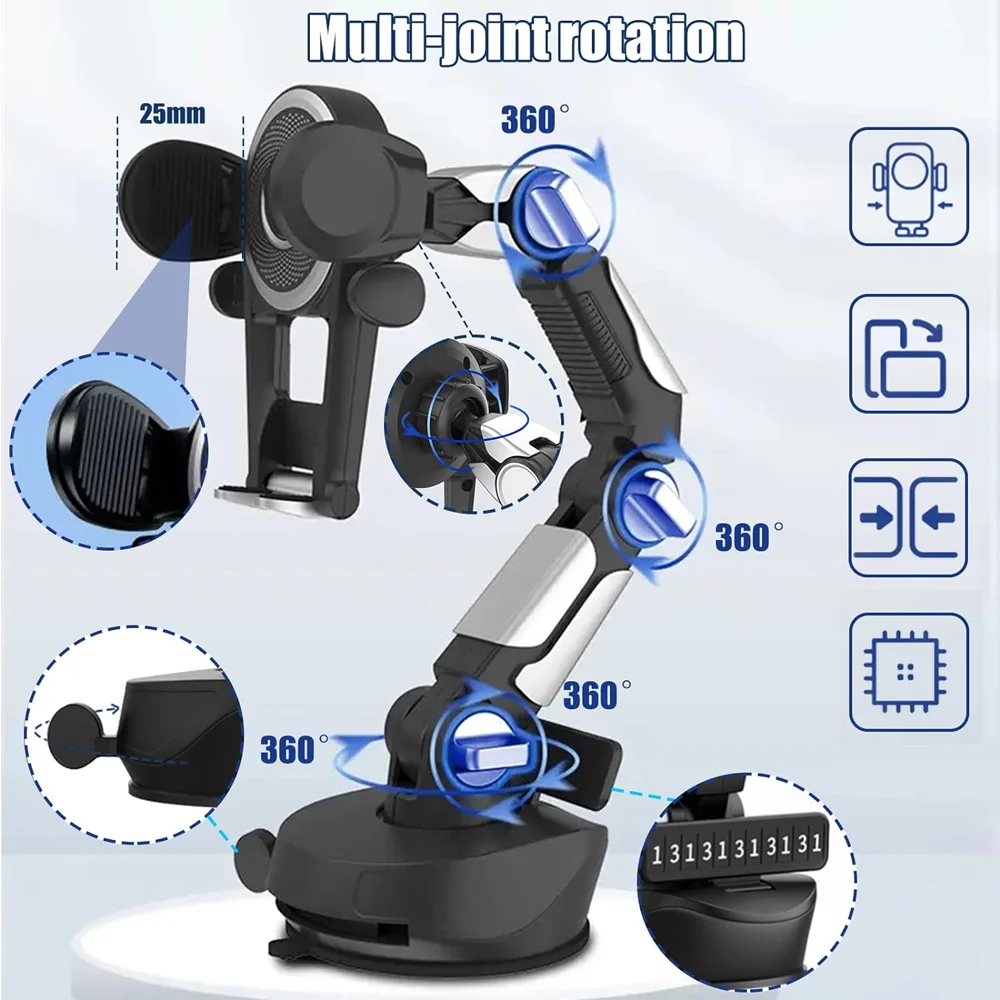 Toptan 360 Derece Ayarlanabilir Numaratörlü Telefon Tutucu