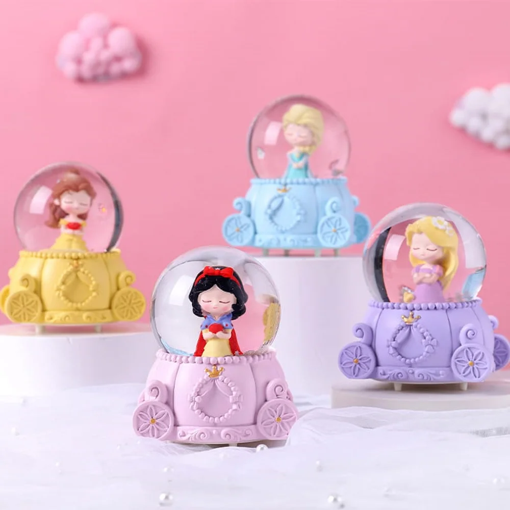 Toptan Sevimli Prenses Tasarımlı Işıklı Mini Kar Küresi