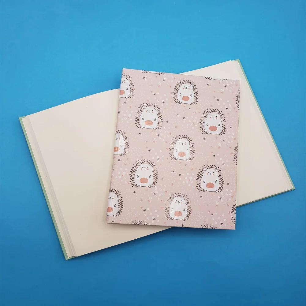 Toptan Sevimli Kirpi Temalı Çizgisiz Defter