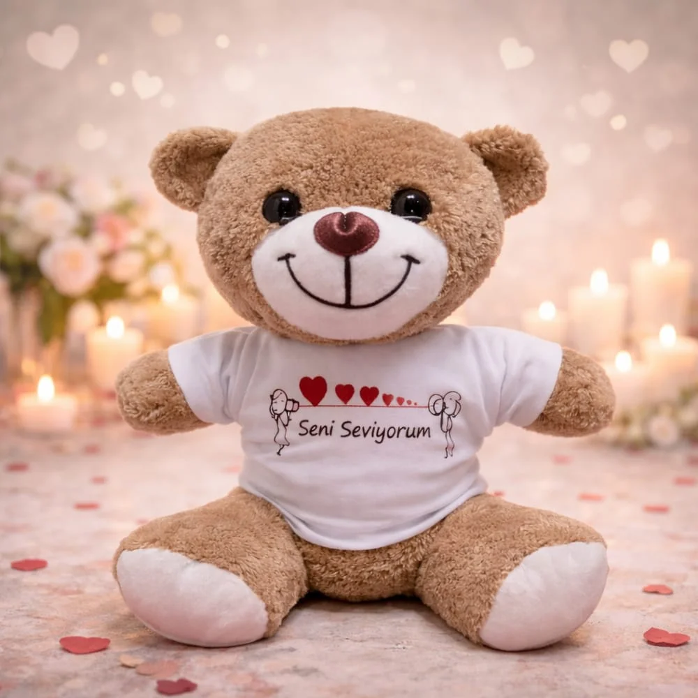 Toptan Seni Seviyorum Temalı Peluş Ayıcık