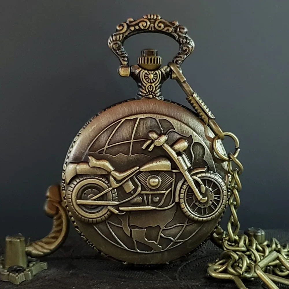 Toptan Motor Tasarımlı Köstekli Antika Saat