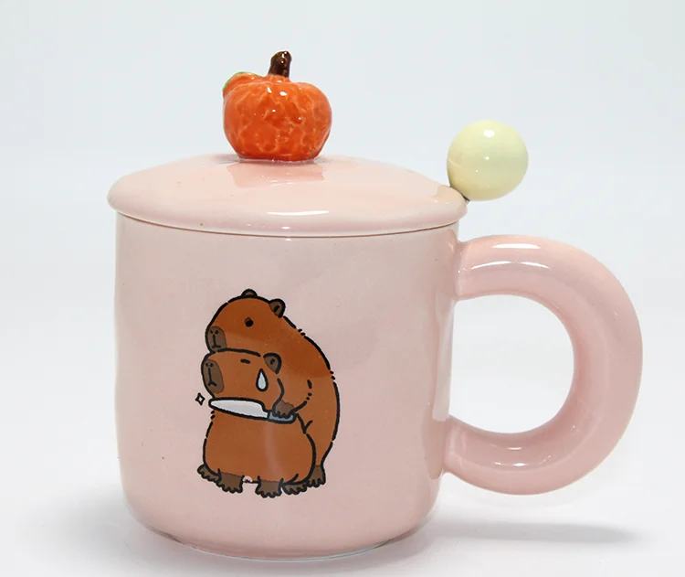 3D Kapibara Capybara Desenli Porselen Kupa Bardak Alk4504