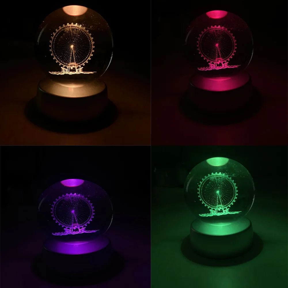 Toptan Renk Değiştiren Dönme Dolap Cam Küre