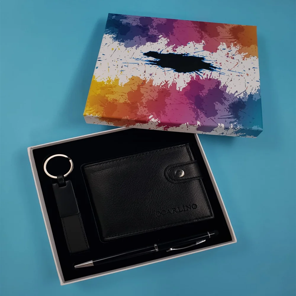 Toptan Siyah Cüzdan Anahtarlık ve Tükenmez Kalem