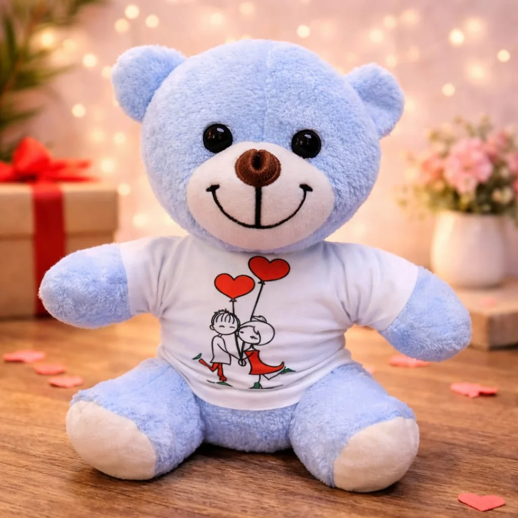 Toptan Mutlu Sevgililer Temalı Tişörtlü Ayıcık