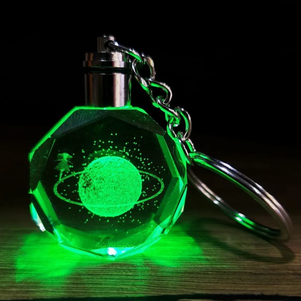 Toptan Satürnlü Kız Tasarımlı Renk Değiştiren Anahtarlık