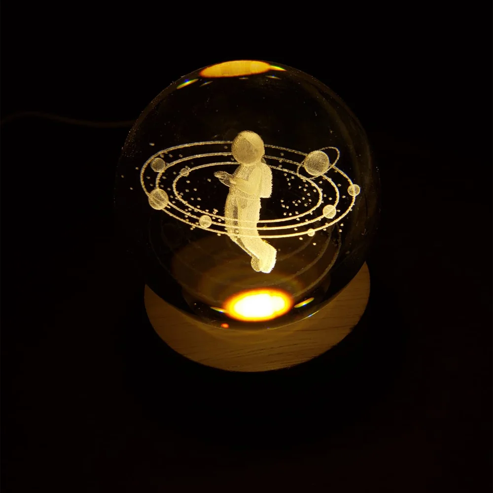 Toptan Astronot Tasarımlı Usb'li Cam Küre