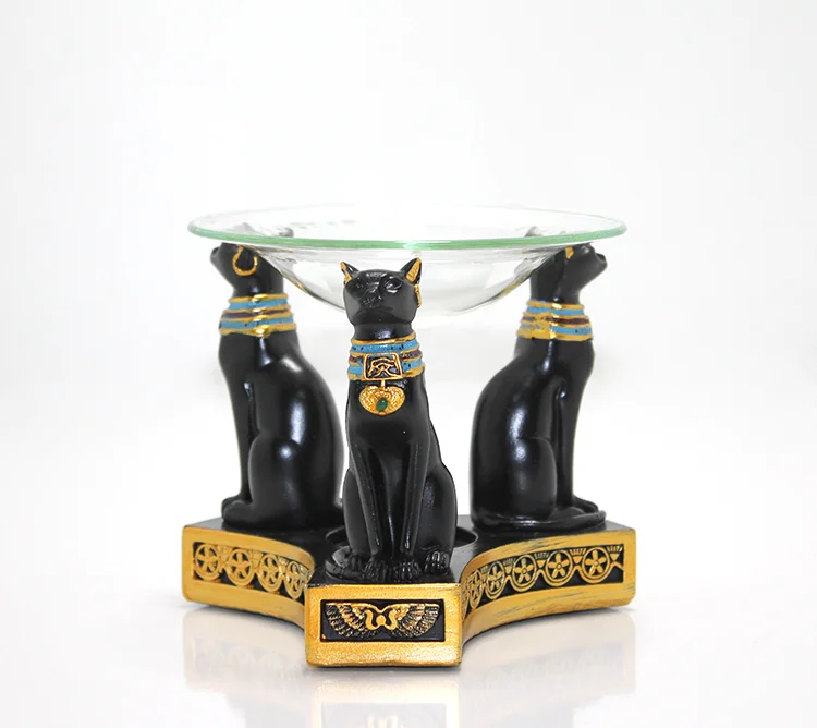 Polyester Mısır Kedisi Buhurdanlık Alk2981