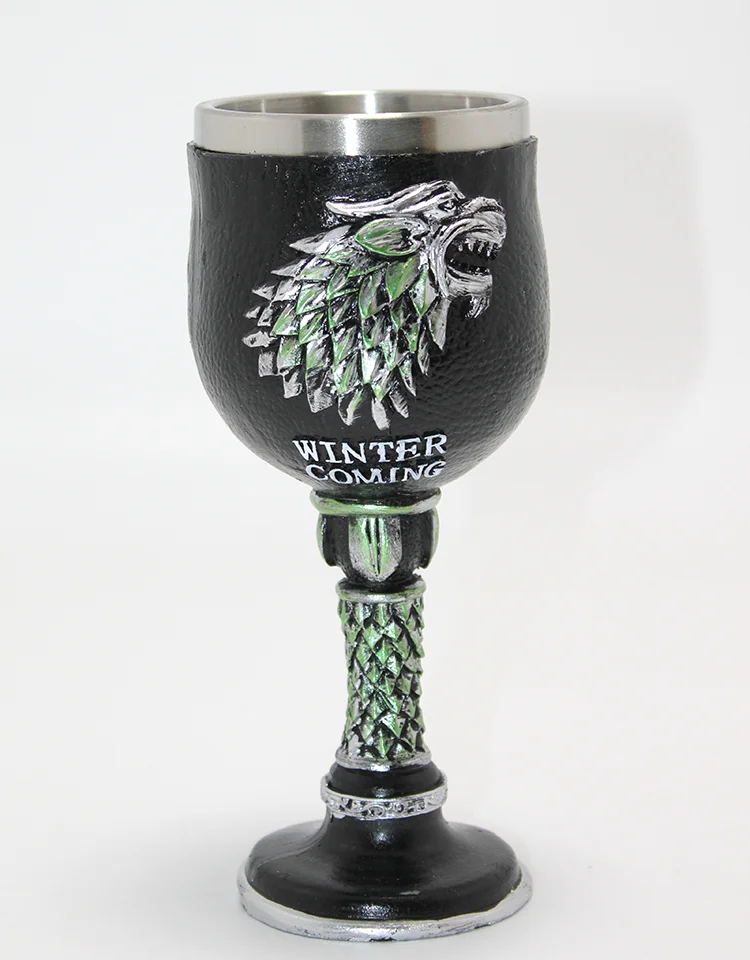 Game Of Thrones House Stark 3D Kabartmalı Çelik Kadeh Bardak Alk4379