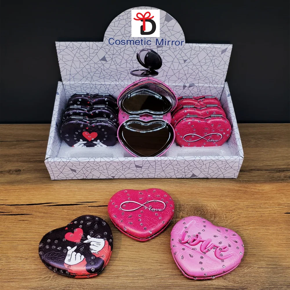 Toptan Kalpli Love Tasarımlı Cep Aynası