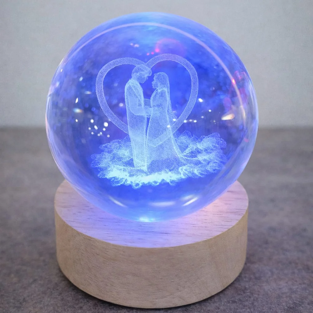 Toptan Işıklı Usb'li Cam Küre