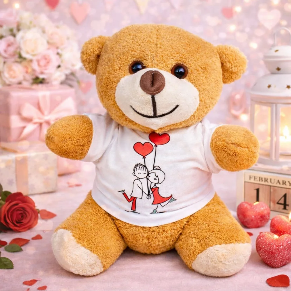 Toptan Mutlu Çift Tişörtlü Ayıcık