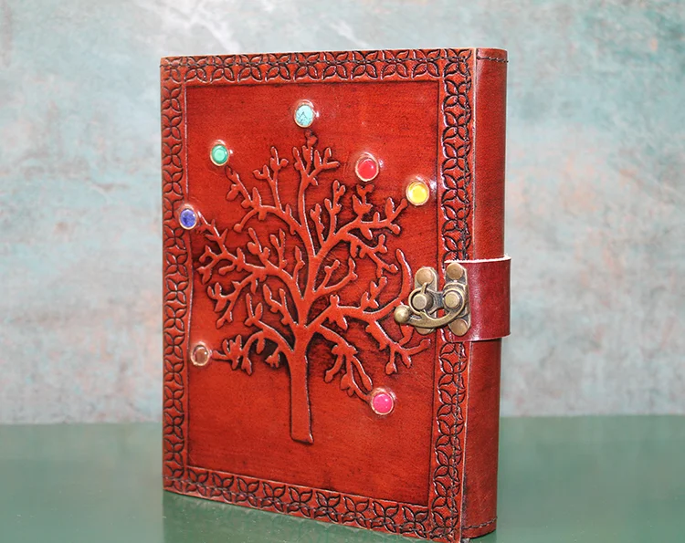 Taşlı Deri Defter Ksk3147