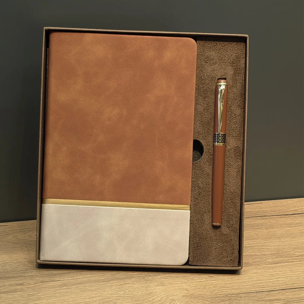 Toptan Soft Deri Defter Ve Roller Kalem Seti