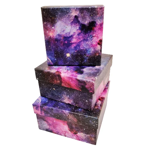 Toptan Uzay Tasarımlı 3'lü Hediye Set Kutu