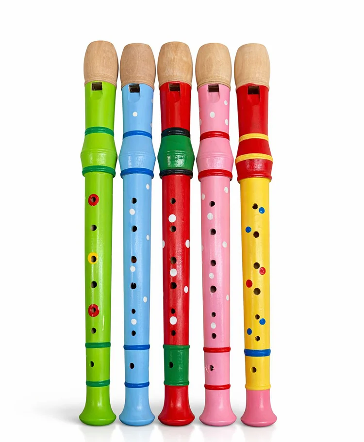 Ahşap Renkli Flüt Büyük Alk4392