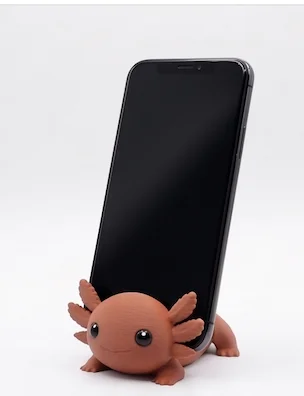 Axolotl Telefon Tutucusu - Sevimli 3D Baskı Figür